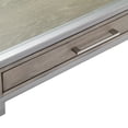 thumbnail image 4 of Madison Park Adela Tempered Glass and Metal Writing Desk in Antique Silver, 4 of 5