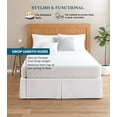 thumbnail image 2 of jaycorner. Iconic Collection Queen Size Pleated Egyptian Cotton Bed Skirt 25" Tailored Drop, (Light Blue, Stripe), 2 of 5