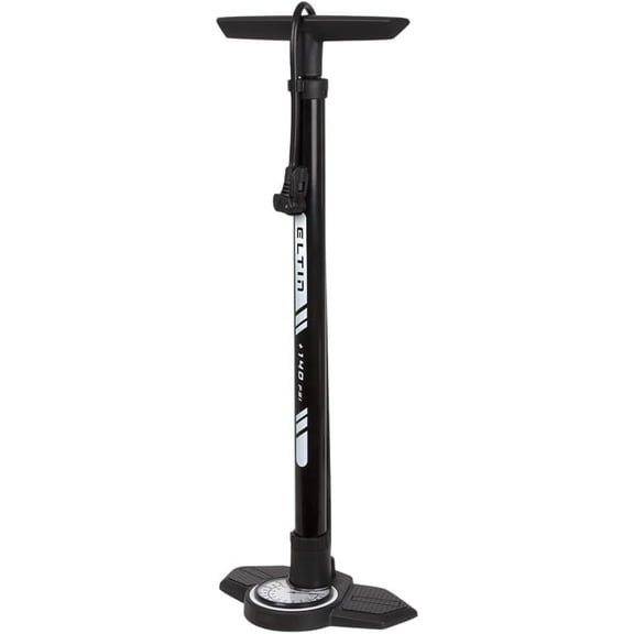 Eltin Bike Portable Pump - Bicycle Floor Pump Compatible with Presta and Schrader Valve with Pressure Gauge - Steel Tube 160PSI