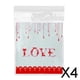 thumbnail image 1 of 4xLOVE Carta Panadería Galleta Dulce Regalo Jabón Favor Cello Adhesivo OPP Bolsa, 1 of 8