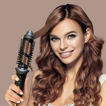 Momihoom Cordless Hair Curling Iron Brush, Mini Hot Straightener Comb for Short Hair Travel Size Portable Curling Wand & Hair Curler 1.7″ Heated Round Brush USB Temperature Adjustable