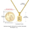 thumbnail image 2 of 14K Gold Plated Necklace for Women Square Cubic Zirconia Initial R Necklaces for Her Valentine's Day Christmas Birthdady Gift, 2 of 5