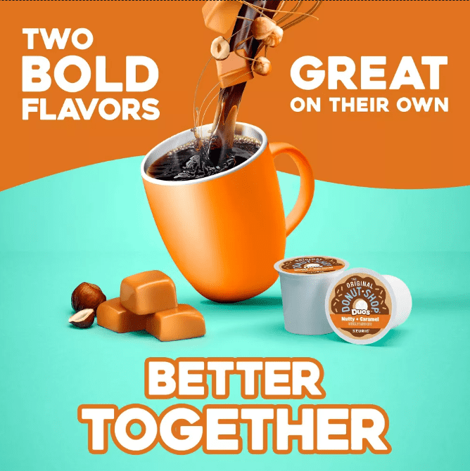 The Original Donut Shop Duos Nutty + Caramel Keurig Single-Serve K-Cup Pods, Medium Roast Coffee - 24ct