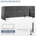 thumbnail image 3 of VIVO Dark Gray Clamp-on 60" and 24" Desktop Privacy Panels (3 Panels), Dividers, 3 of 8