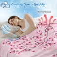 thumbnail image 3 of Cherry Blossom Cooling Blanket, Lightweight Breathable Summer Throw Blanket with Double Sided Cold Effect, Gradient Tree Pink Flower Plant Picnic Beach Blankets Bed Sheet for Hot Sleepers 40"x60", 3 of 8