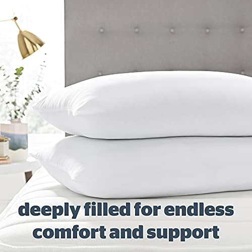 Details about   Luxury UltraBounce Extra Filled Hollow Fibre Pillows Pair with Polycotton Cover 
