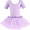 Lavender, variant on Ballerina Dress for Girls - Toddler Ballet Dance Outfit with Tutu - Sparkly & Comfortable Skirted Leotard