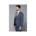 thumbnail image 3 of Men 3pc European Suit WESSI by J.VALINTIN Extra Slim Fit JV33 Navy Window Pane, 3 of 8
