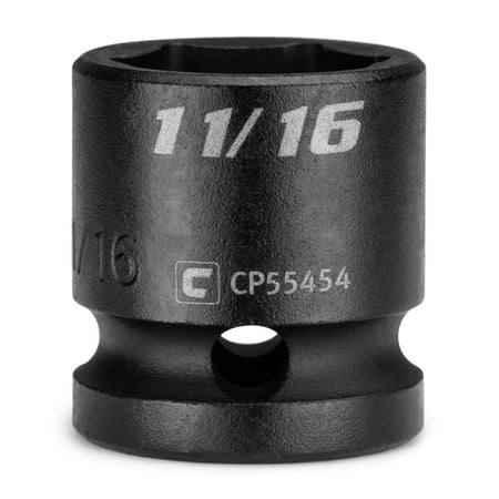 UPC: 0886352554541 | Capri Tools 11/16 in. Stubby Impact Socket  1/2 in. Drive  6-Point  SAE