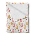 thumbnail image 2 of Cats Soft Flannel Fleece Throw Blanket, Illustration of Hand Drawn Male and Female Fluffy Persian Cat, Cozy Plush for Indoor and Outdoor Use, 50" x 70", Pale Orange Seafoam, by Ambesonne, 2 of 5