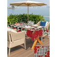 thumbnail image 4 of Outdoor Tablecloth with Umbrella Hole and Zipper, Red Roses Valentine's Day Rectangle Table Cloth 60x102 Inch Waterproof Tablecloth, Romantic Spring Floral Plaid Picnic Table Cover for Patio Camping, 4 of 7