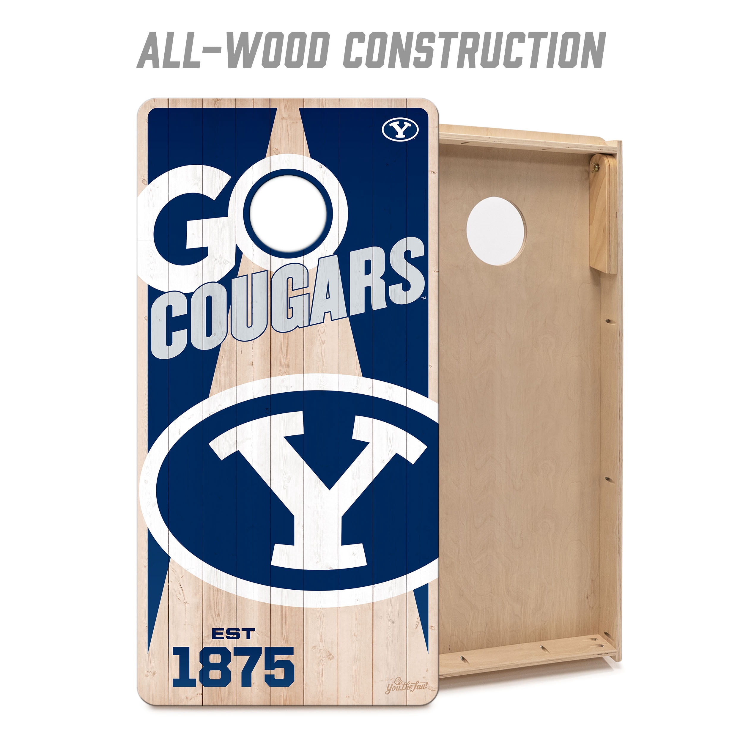 YouTheFan NCAA BYU Cougars 2' x 4' Cornhole Game No Bags