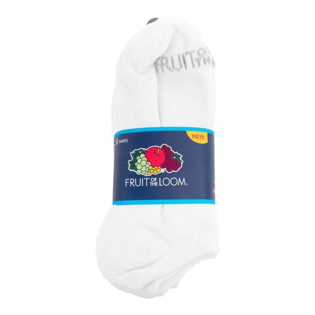 Set de Tines Fruit of the loom Para Hombre Elástico Blanco 5 Pares Talla Unitalla