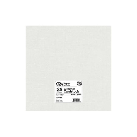 UPC: 0740512104567 | Paper Accents Glimmer Cardstock 12 x 12  80lb 25pc Icicles