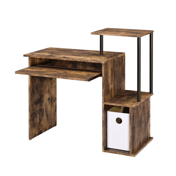 Metal and Synthetic Wood Computer Desk / Ideal for Online Learning