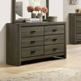 thumbnail image 2 of Furniture of America Jaq Cottage Wood 6-Drawer Dresser, Gray, 2 of 4