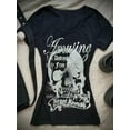 thumbnail image 2 of Gothic T-shirts Women Vintage Punk Y2k Crop Tops Punk Skull Black Hot Girl Tshirt Short Sleeve Fashion Street Tees Sxey Vintage, 2 of 13
