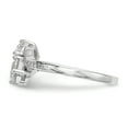 thumbnail image 3 of Sterling Silver Rhodium-Plated Two Stone Cz Bypass Ring (Size 7) Made In China qr6707-7, 3 of 4