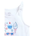 thumbnail image 3 of Way To Celebrate Fourth of July Toddler Girls Patriotic Americana Americana Knot Tank Top, Sizes 12M-5T, 3 of 3