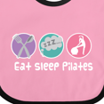 thumbnail image 4 of Inktastic Eat Sleep Pilates Girls Baby Bib, 4 of 4