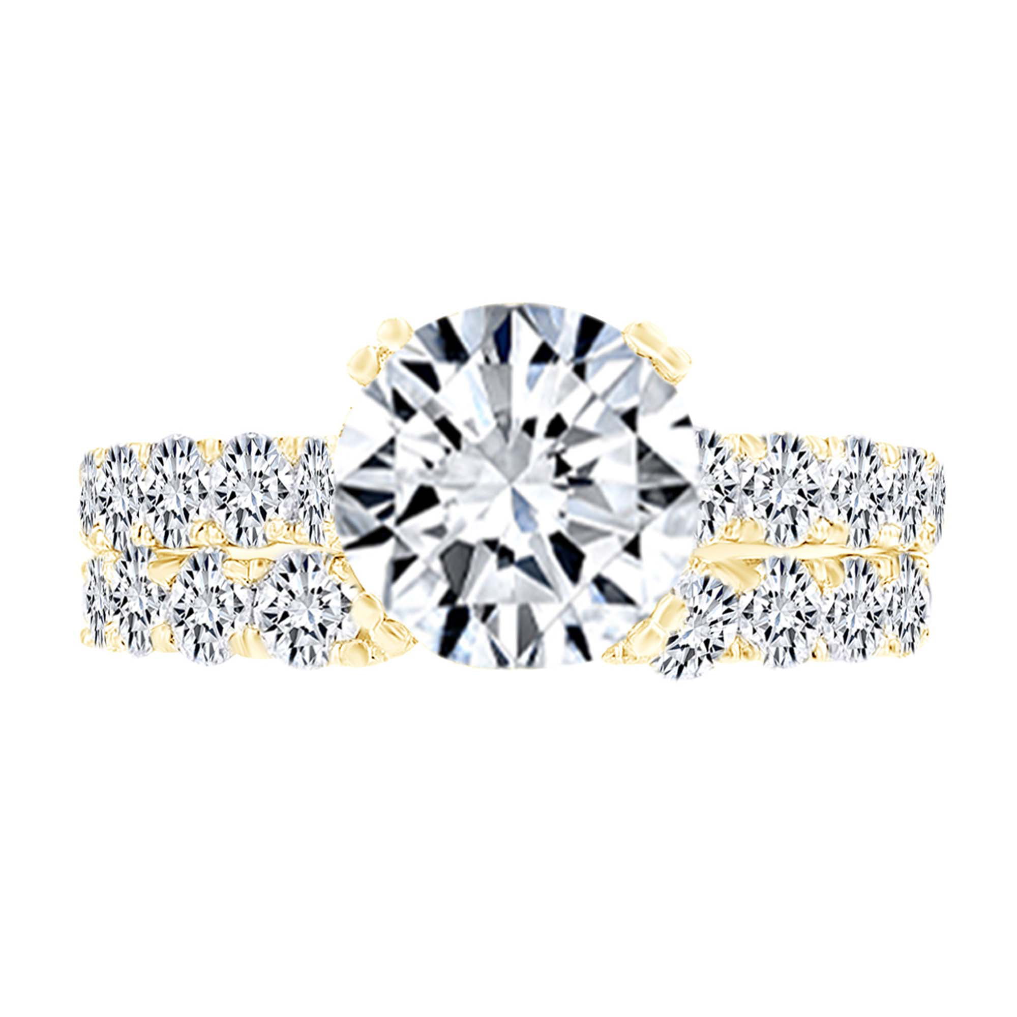 1.62 Carat Round Shape White Natural Diamond Semi Mount Wedding Ring ...