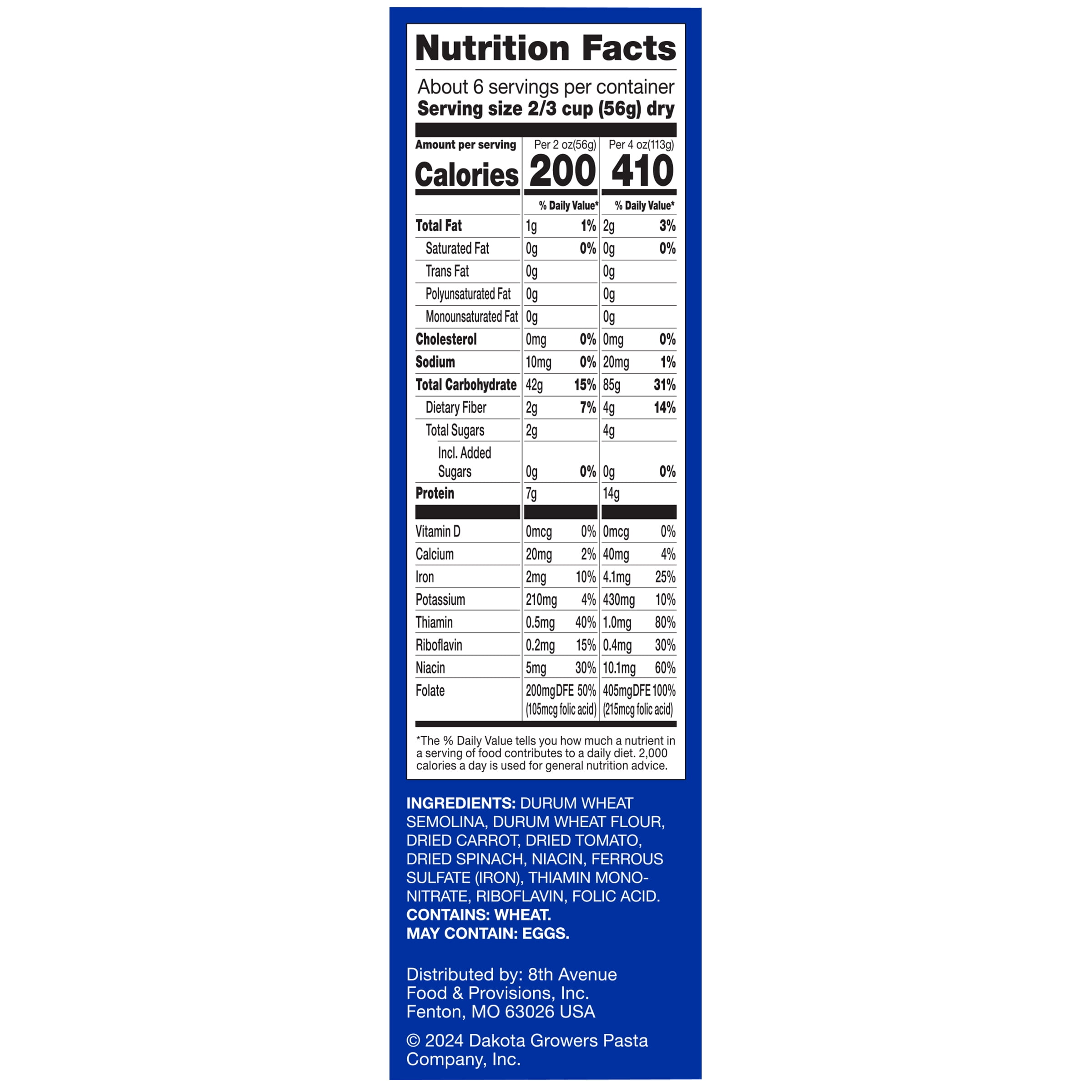 Ronzoni Veggie Rotini, Non-GMO Tricolor Pasta, 12 oz Box (Shelf Stable)