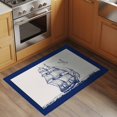 thumbnail image 2 of Ocean Boat Front Door Rugs 2x3 ft Retro Ship Sea Seagull Vintage Blue Lines Art Small Rug for Entryway Non Slip Washable Bathroom Door Mat Absorbent Floor Mat for Indoor Entrance, 2 of 9