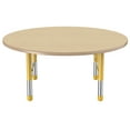 thumbnail image 3 of ECR4Kids 48in Round Everyday T-Mold Adjustable Activity Table Maple/Maple/Yellow - Chunky Leg, 3 of 3