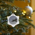 thumbnail image 7 of 3drose, Galapagos Hawk, Punta Cevallos, Galapagos Islands - Sa07 Pox0940 - Pete Oxford, 3 inch Snowflake Porcelain Ornament, 7 of 7