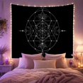 thumbnail image 2 of Flower Of Life With Lotus, Mystical Line Art Style for Meditation Enthusiasts, Spiritual Wall Decor, New Home Gift Tapestry Wall Hanging for Meditation Room and Yoga Room, 2 of 7