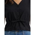 thumbnail image 5 of Lee® Women's and Plus Button Front Tie Top, Sizes S-4XL, 5 of 6