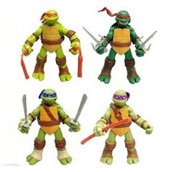 Colección clásica de las Tortugas Ninja Adolescentes Mutantes TMNT, 4 figuras de acción, juguetes