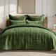 thumbnail image 1 of Juego de edredón RECYCO Luxury Velvet Full Queen con 2 fundas Loden, 1 of 7