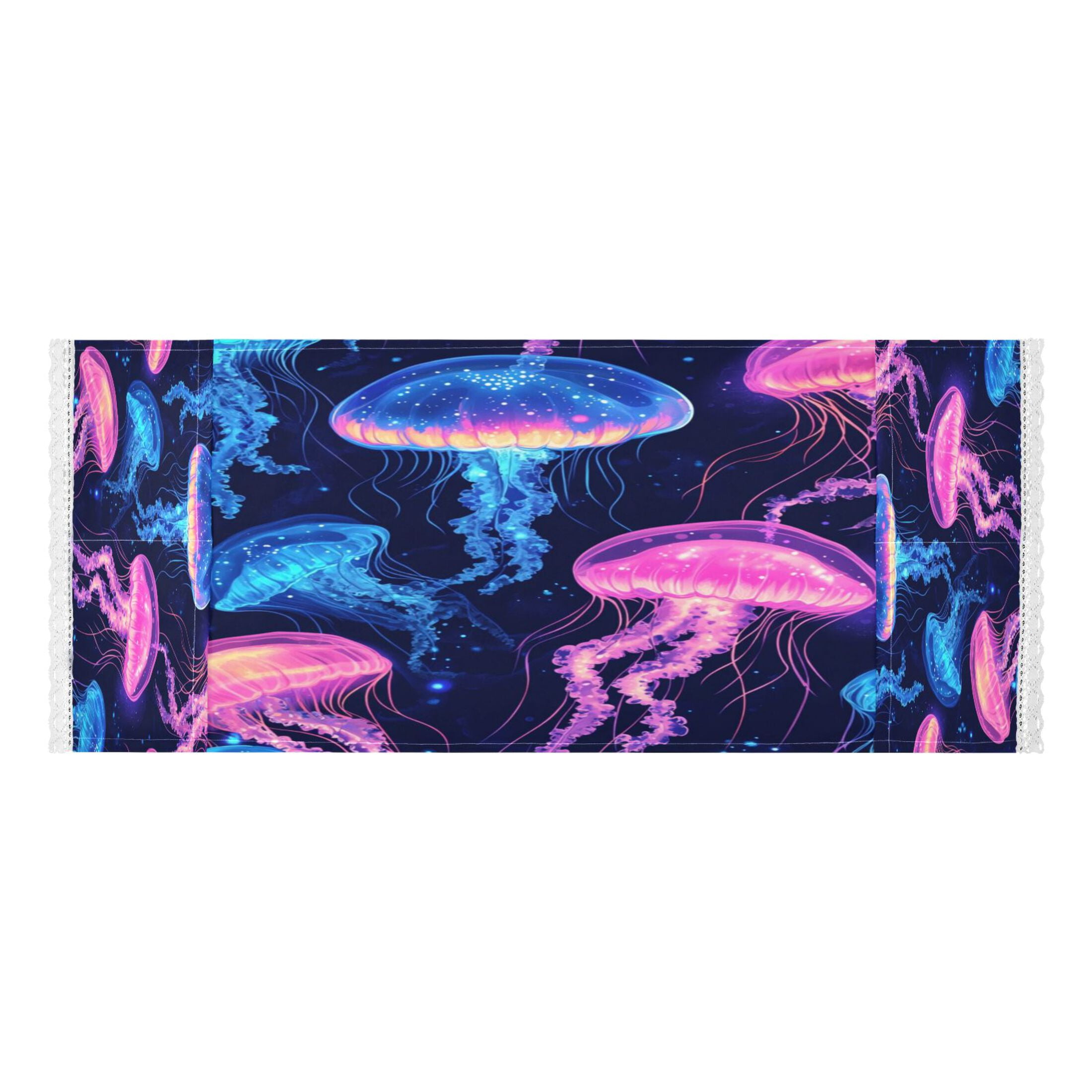 WOBOGO Luminous Jellyfish Washing Machine Cloth Dryer Refrigerator Top Cover Protective Non-Slip Mat For Kitchen Laundry