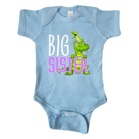 

Inktastic Big Sister with Cute Alligators Gift Baby Boy or Baby Girl Bodysuit