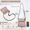 thumbnail image 7 of ZUXONGSY Cat Heart Paw Print PU Leather Crossbody Bags for Women Fashion Shoulder Handbags Phone Wallet Large Crossbody Purse Pocketbook with Zipper for Workout Working, 7 of 7