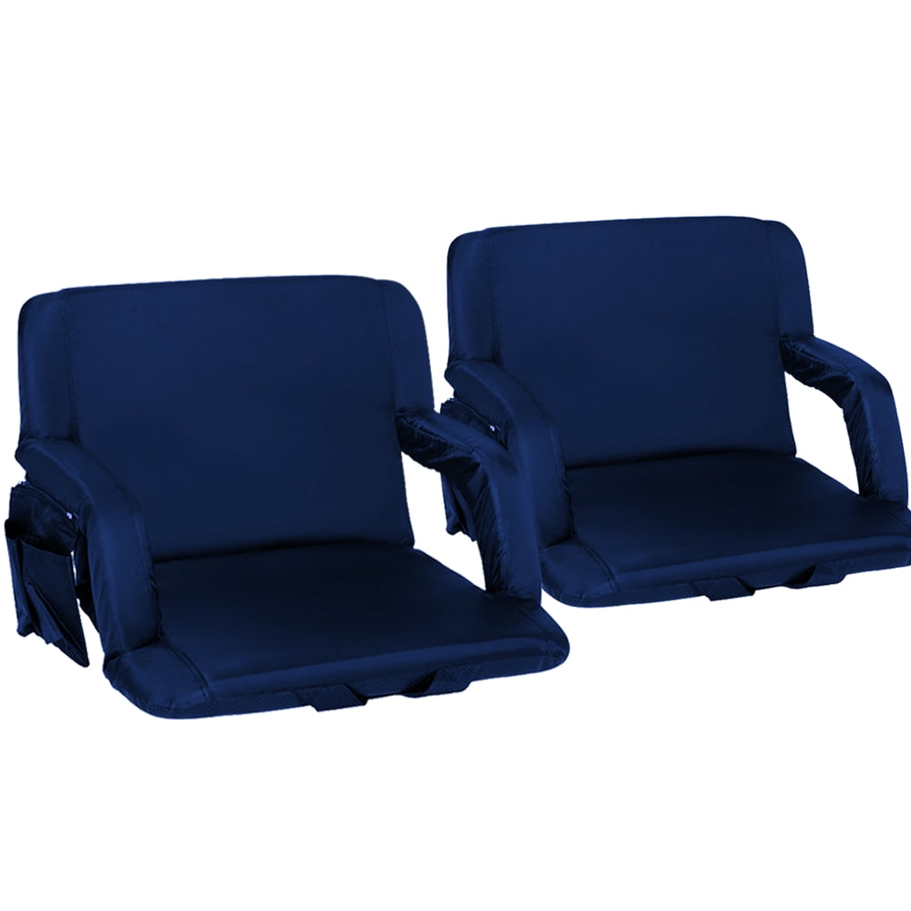 Seamander Large Size Foldable Stadium Chair for Bleacher Padded Back
