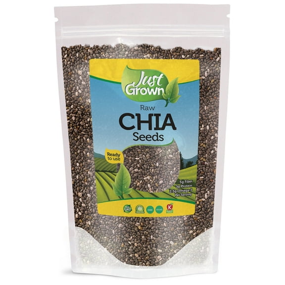 Just Grown Chia Seeds Raw Superfood Kosher, 5 lb
