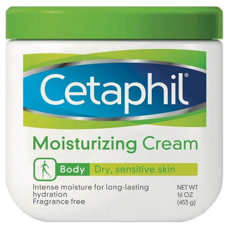 Cetaphil Moisturizing Cream, Hydrating Moisturizer For Dry To Very Dry, Sensitive Skin, Fragrance Free, Non-Greasy, Dermatologist Recommended, 16 oz