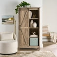 thumbnail image 3 of Better Homes & Gardens 66" Modern Farmhouse Bookcase Storage Cabinet, Rustic Gray Finish, 3 of 9