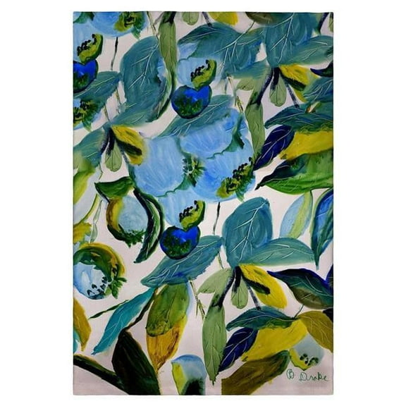 Betsydrake GT1158 20 x 20 in. Betsys Blueberries Guest Towel