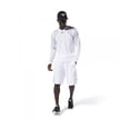 thumbnail image 1 of Reebok Mens Hush Basketball Athletic Workout Shorts, White, Small, 1 of 5