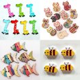thumbnail image 2 of 50 Pcs/Pack Bouton Imprimé Poisson Deux Trous Protection Environnementale, 2 of 8