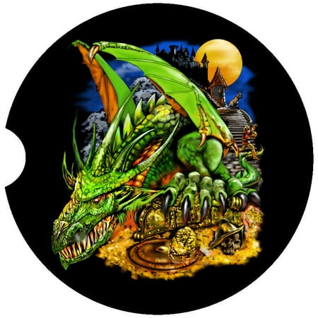 

Dragon Car Coaster Absorbent Stoneware Car Cup Holder Coaster Set of 2