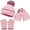 A-Pink476, variant on Bibifish Winter Hat Scarf Glove For Kids Warm Knitted Hat With Matching Neck Warmer And Gloves For Boys Girls Cold Weather Outdoor Activity