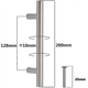 thumbnail image 2 of 20 manijas para muebles de cocina JAMW acero inoxidable 128 mm, 2 of 5