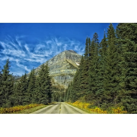 Canvas Print Montana Glacier National Park Scenic Landscape Stretched Canvas 10 x