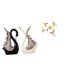 thumbnail image 1 of Figuras De Cisne De Cerámica, Escultura De Madera Para Colgar En La Pared, Adorno Coleccionable, Decorativo, Para Oficina, Dormitorio, Interior, Versátil, Para Aniversario., 1 of 8