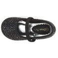 thumbnail image 4 of Dream Pairs Kids Girls Rhinestones Ballet Flat Shoes Toddler Fashion Dress Shoes MUY-SHINE-INFANT BLACK/GLITTER Size 6 Toddler, 4 of 5