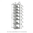 thumbnail image 3 of Furinno Compact 8-Tier Vertical Space Saving Free Standing Corner Shelf, Display Rack, Amber Pine, 3 of 6